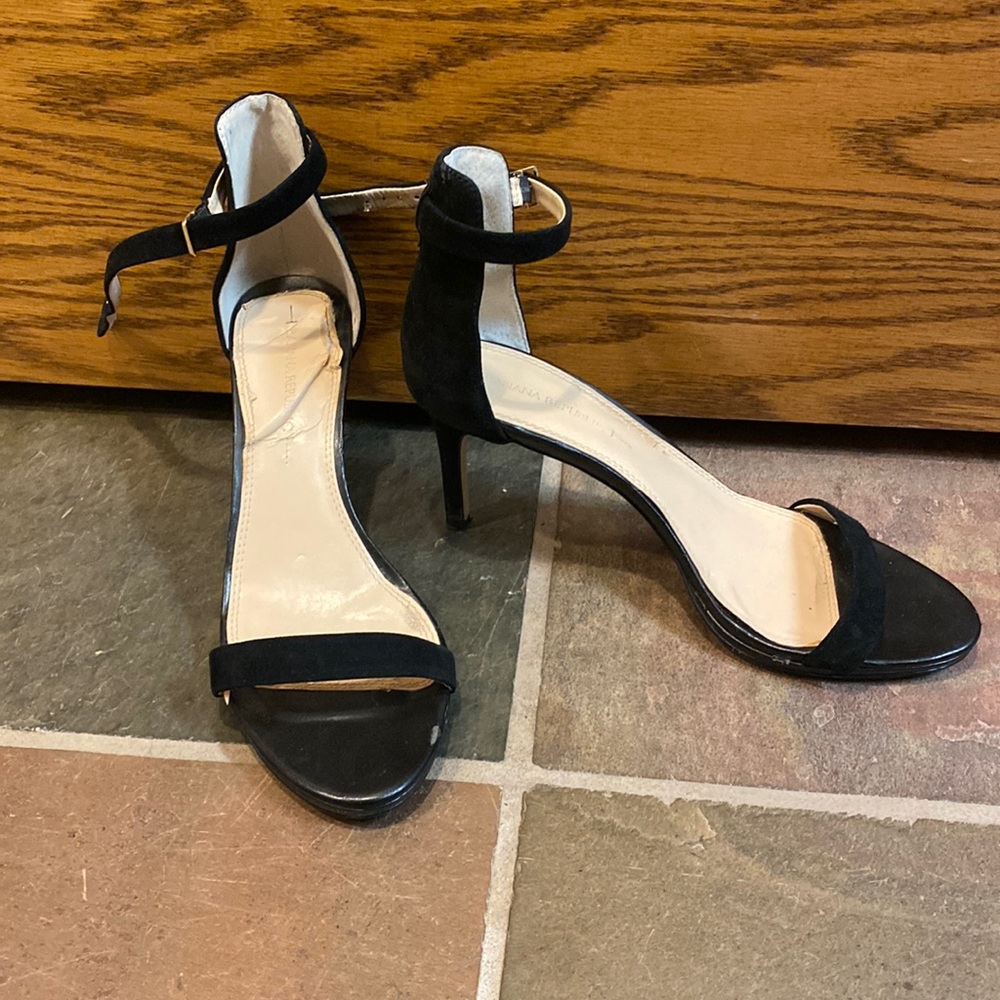 Banana Republic black suede stilettos size 9